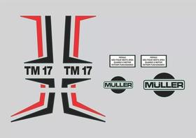 Kit Adesivos Compatível Com Trator Müller Tm17 Kit Adesivos Compatível Com Trator Müller Tm17