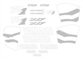 Kit Adesivos Compatível Com Yamaha Yzf R1 2000 Azul R100az Kit Adesivos Compatível Com Yamaha Yzf R1 2000 Azul R100az