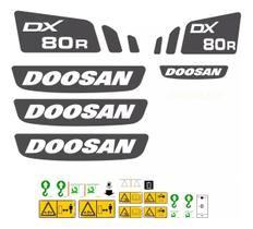 Kit Adesivos Compatível Doosan DX80R 27 Unidades Kit Adesivos Compatível Doosan DX80R 27 Unidades