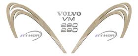 Kit Adesivos Compatível Emblema Volvo VM 260 Athor