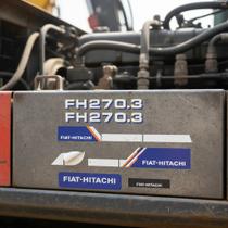 Kit Adesivos Compatível Escavadeira Fiat Hitachi FH270