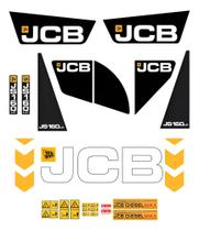 Kit Adesivos Compatível Escavadeira JCB JS160 LC 2014 Kit Adesivos Compatível Escavadeira JCB JS160 LC 2014