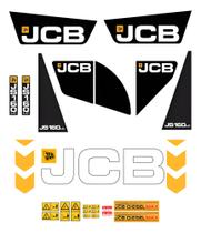 Kit Adesivos Compatível Escavadeira JCB JS160 LC 2014 Kit Adesivos Compatível Escavadeira JCB JS160 LC 2014