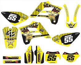 Kit Adesivos Compatível Gas Gas EC250 02-06 Amarelo Kit Adesivos Compatível Gas Gas EC250 02-06 Amarelo
