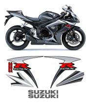 Kit Adesivos Compatível Gsxr 750 2007 Preta E Prata F625 Cor