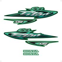 Kit Adesivos Compatível Honda CG Titan KSE 2003 Moto Verde