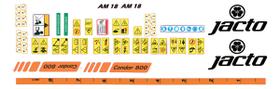 Kit Adesivos Compatível Jacto Condor 800 AM18 73un Kit Adesivos Compatível Jacto Condor 800 AM18 73un