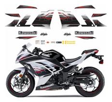 Kit Adesivos Compatível Kawasaki Ninja 300 Branco NBR Kit Adesivos Compatível Kawasaki Ninja 300 Branco NBR