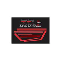 Kit Adesivos Compatível Kawasaki Ninja ZX-10 1989 Preta Kit Adesivos Compatível Kawasaki Ninja ZX-10 1989 Preta