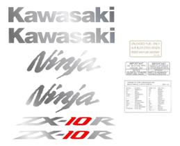 Kit Adesivos Compatível Kawasaki Ninja ZX-10R 2010 Preta Kit Adesivos Compatível Kawasaki Ninja ZX-10R 2010 Preta
