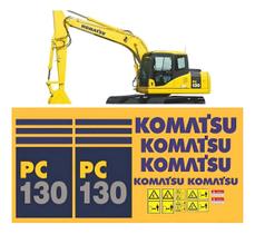 Kit Adesivos Compatível Komatsu PC130 Completo 31pç Kit Adesivos Compatível Komatsu PC130 Completo 31pç