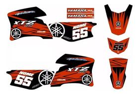 Kit Adesivos Compatível Lander XTZ 250 Vermelho/Preto