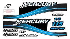 Kit Adesivos Compatível Mercury 115hp Optimax Azul Kit Adesivos Compatível Mercury 115hp Optimax Azul