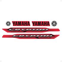 Kit Adesivos Compatível Moto Yamaha Crypton 2012 + Emblemas