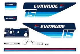Kit Adesivos Compatível Motor Evinrude 15HP 1979