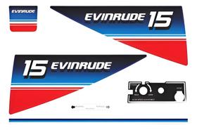 Kit Adesivos Compatível Motor Evinrude 15HP 1980