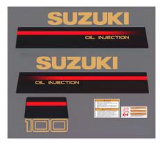 Kit Adesivos Compatível Motor Suzuki 100HP 95-97 Kit Adesivos Compatível Motor Suzuki 100HP 95-97