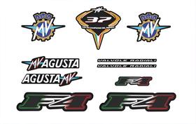 Kit Adesivos Compatível MV Agusta F4 2014 Preto AG012 Kit Adesivos Compatível MV Agusta F4 2014 Preto AG012