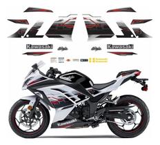 Kit Adesivos Compatível Ninja 300 Branco Edição NBR Kit Adesivos Compatível Ninja 300 Branco Edição NBR