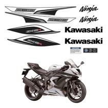 Kit Adesivos Compatível Ninja ZX-6R 636 2013 Branco Kit Adesivos Compatível Ninja ZX-6R 636 2013 Branco