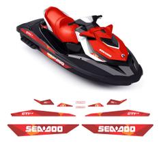 Kit Adesivos Compatível Sea Doo GTI 130 2019 Vermelho Kit Adesivos Compatível Sea Doo GTI 130 2019 Vermelho