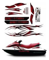 Kit Adesivos Compatível Sea-Doo GTI 2008 Verm/Preto Kit Adesivos Compatível Sea-Doo GTI 2008 Verm/Preto