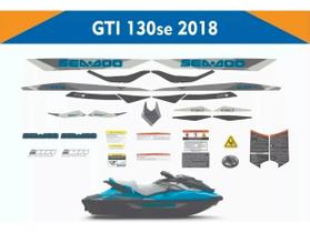 Kit Adesivos Compatível Sea-Doo GTI SE 130 2018 Cinza Kit Adesivos Compatível Sea-Doo GTI SE 130 2018 Cinza