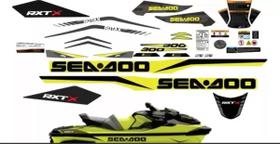 Kit Adesivos Compatível Sea-Doo RXT-X 300 18/19 Amarelo Kit Adesivos Compatível Sea-Doo RXT-X 300 18/19 Amarelo