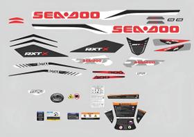 Kit Adesivos Compatível Sea-Doo RXT-X 300 2018 Vermelho Kit Adesivos Compatível Sea-Doo RXT-X 300 2018 Vermelho