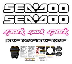 Kit Adesivos Compatível Sea Doo Spark Jet Ski Rosa Laminado Kit Adesivos Compatível Sea Doo Spark Jet Ski Rosa Laminado