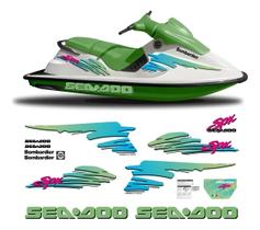 Kit Adesivos Compatível Sea-Doo SPX 1994 SD50 Kit Adesivos Compatível Sea-Doo SPX 1994 SD50