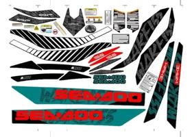Kit Adesivos Compatível Sea-Doo Wake 155 2018-2019 Kit Adesivos Compatível Sea-Doo Wake 155 2018-2019