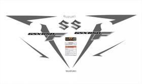 Kit Adesivos Compatível Suzuki GSX 650F 2010-2013 Preta Kit Adesivos Compatível Suzuki GSX 650F 2010-2013 Preta