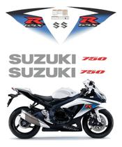 Kit Adesivos Compatível Suzuki GSX-R 750 2010 Branco