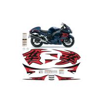 Kit Adesivos Compatível Suzuki Hayabusa 2012 Preto/Vermelho Kit Adesivos Compatível Suzuki Hayabusa 2012 Preto/Vermelho