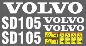 Kit Adesivos Compatível Volvo SD105 11pç UV Vinil