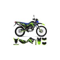 Kit Adesivos Compatível XTZ 125 2003-2023 Verde/Preto