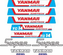 Kit Adesivos Compatível Yanmar Agritech TC14 Super Kit Adesivos Compatível Yanmar Agritech TC14 Super
