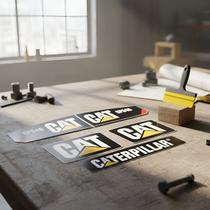 Kit Adesivos Completo Caterpillar CP54B Compatível Preto Kit Adesivos Completo Caterpillar CP54B Compatível Preto
