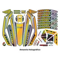 Kit Adesivos Completo Cg Titan 160 23-24 Holográfico Amarel