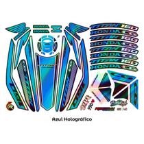 Kit Adesivos Completo Cg Titan 160 23-24 Holográfico Azul