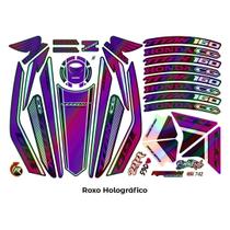 Kit Adesivos Completo Cg Titan 160 23-24 Holográfico Roxo