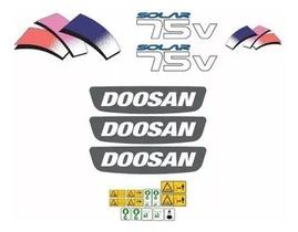 Kit Adesivos Doosan 75v Solar Para Mini Escavadeira Kit Adesivos Doosan 75v Solar Para Mini Escavadeira