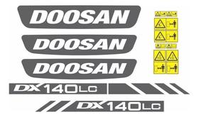 Kit Adesivos - Doosan Dx140 Lca Para Escavadeira Kit Adesivos - Doosan Dx140 Lca Para Escavadeira