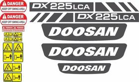 Kit Adesivos - Doosan Dx225 Lca Para Escavadeira Kit Adesivos - Doosan Dx225 Lca Para Escavadeira