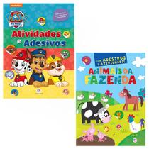 Kit Adesivos e Atividades - Animais da Fazenda + Patrulha Canina - Ciranda Cultural