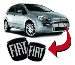 Kit Adesivos Emblema Fiat Black Piano Punto 2008/2014 Kit Adesivos Emblema Fiat Black Piano Punto 2008/2014