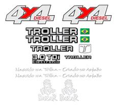 Kit Adesivos Emblema Troller T4 4x4 Diesel 3.0 2006 Preto Kit Adesivos Emblema Troller T4 4x4 Diesel 3.0 2006 Preto