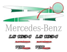 Kit Adesivos Emblemas Compatível Mercedes LS 1634 Verde Kit Adesivos Emblemas Compatível Mercedes LS 1634 Verde
