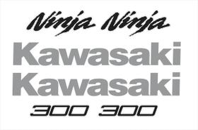 Kit Adesivos Emblemas Ninja 300 Branca Compatível Kit Adesivos Emblemas Ninja 300 Branca Compatível